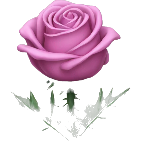 Rose and Thistle forming anX emoji