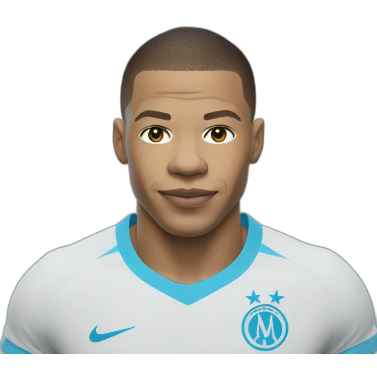 Mbappé avec un t shirt de Marseille emoji