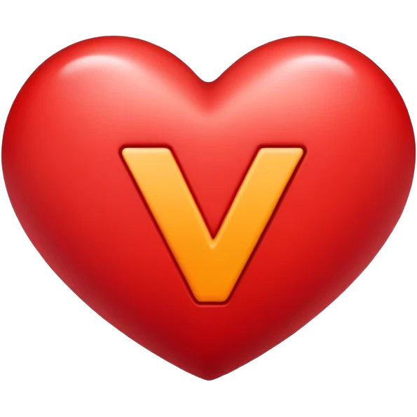 Heart with the letter y inside  emoji