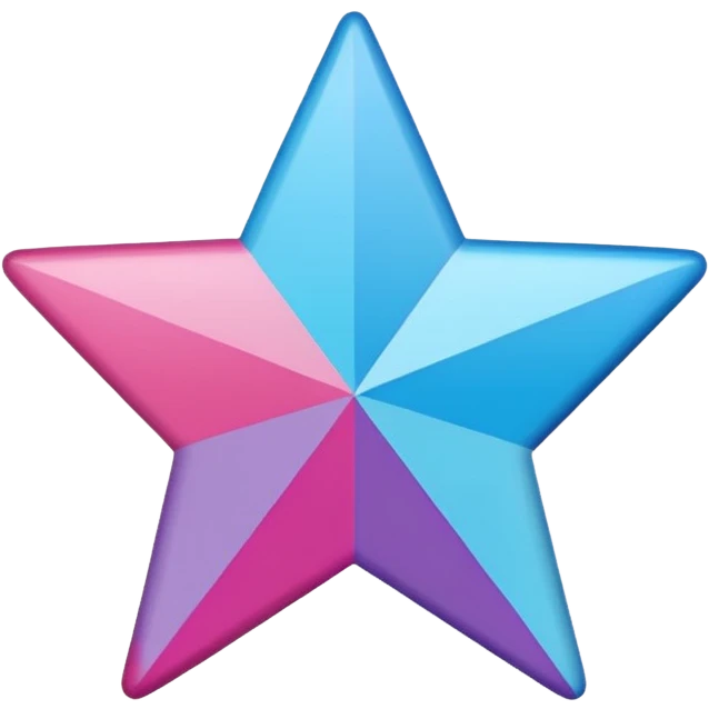 star with trans pride flag colors emoji