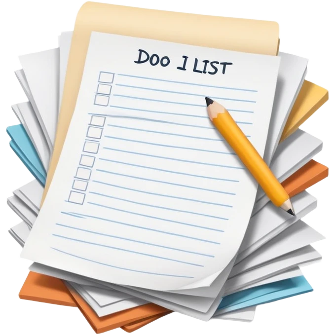 endless to-do list emoji