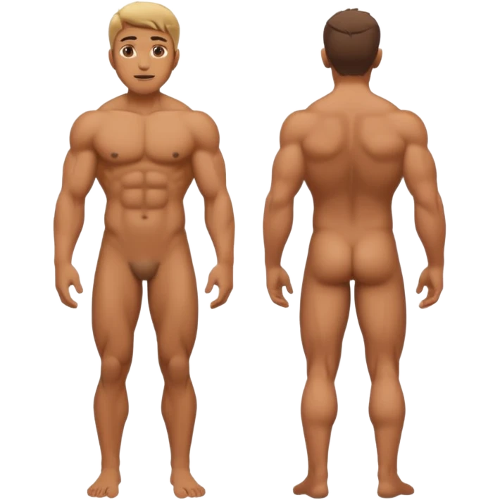 Naked male full body emoji