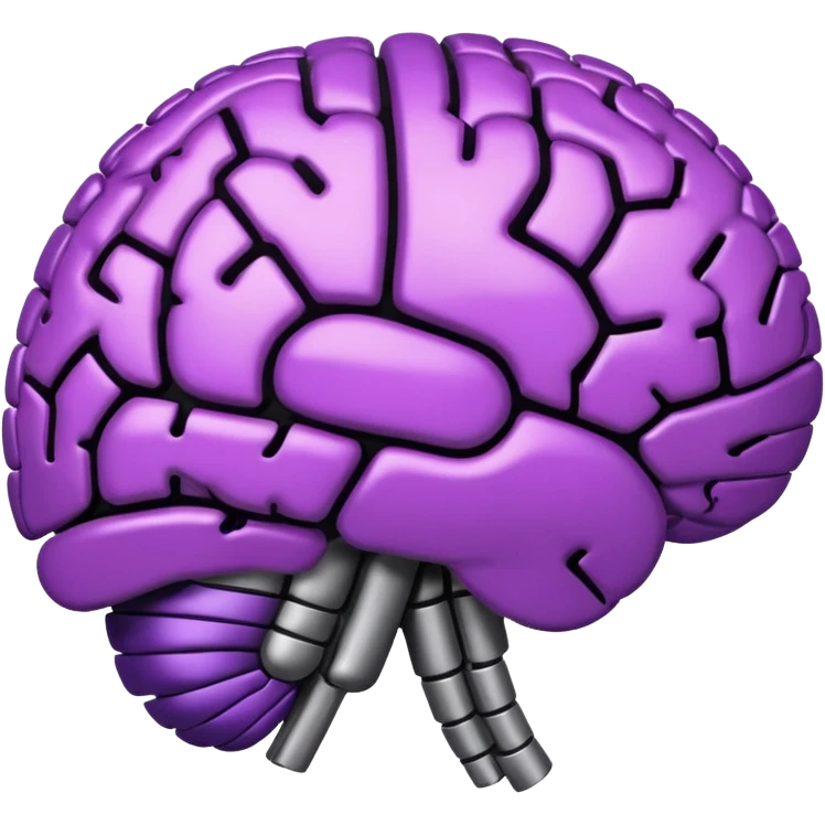 all-black and a little purple digital brain emoji