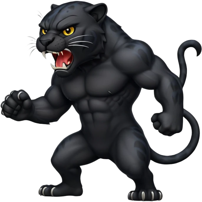 angry panther full emoji