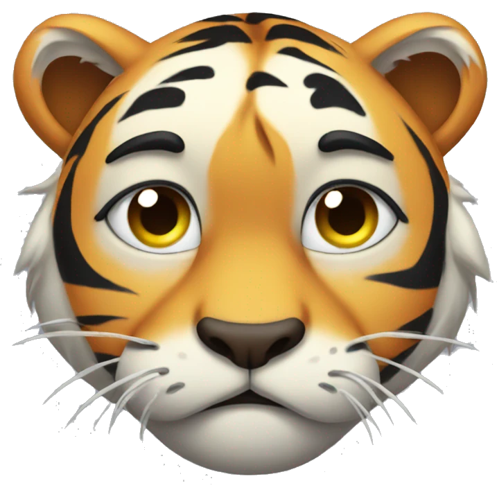 Sad tiger crying emoji