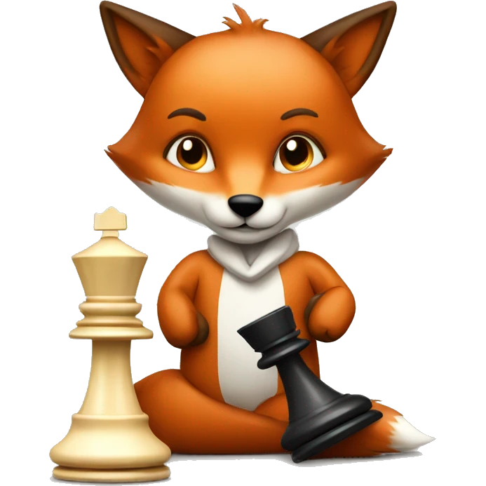 Fox playing chess emoji