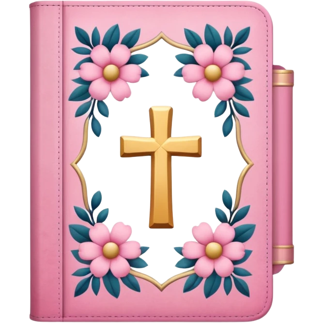 make a girly bible with pink tones emoji