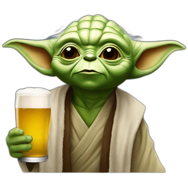 Yoda-drink-beer emoji