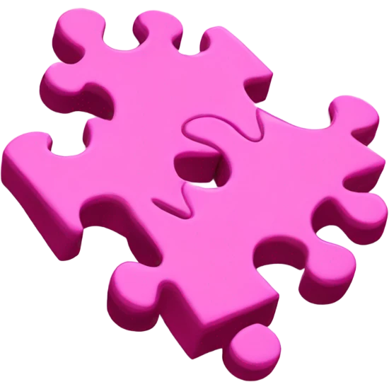 two pink puzzles emoji