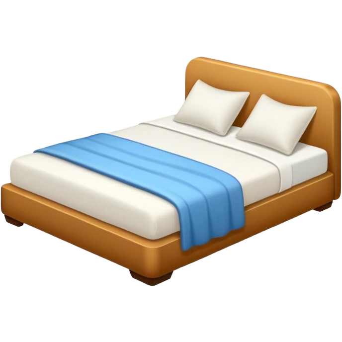 Comfy bed from the side  emoji