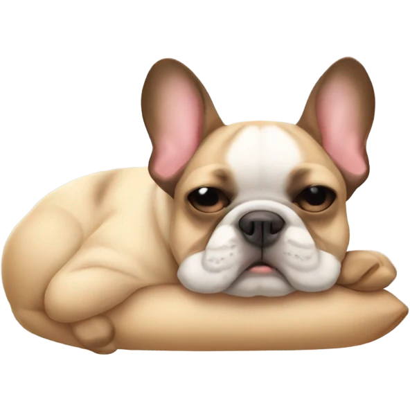 Frenchie sleeping emoji