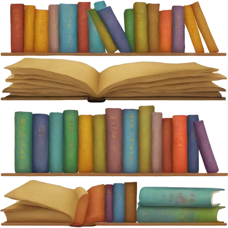 Colourful book emoji