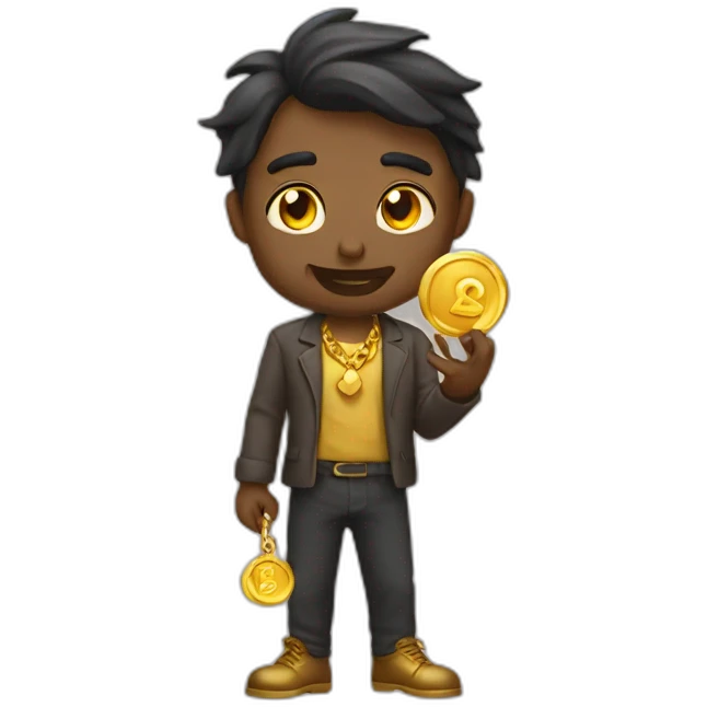 Greedy gold lover emoji