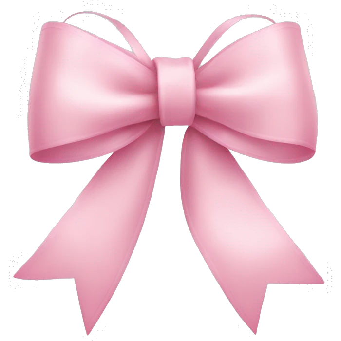 light pink ribbon bow emoji
