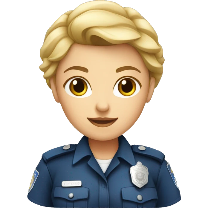 caucasian female police officer blue shirt emoji