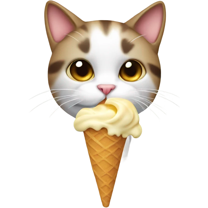 cat eating ice cream emoji