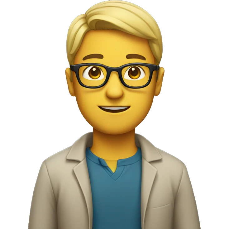 person with glasses emoji