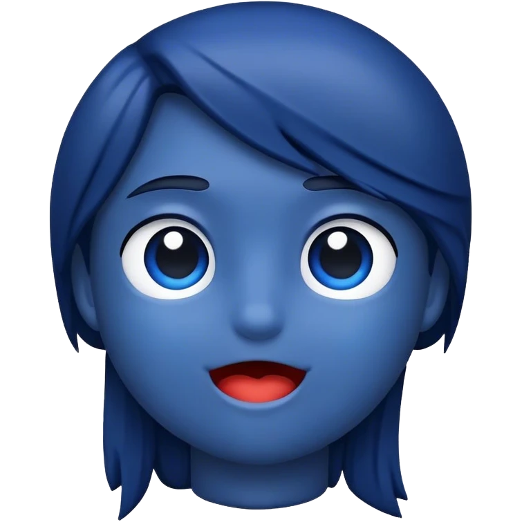 dark blue 100% emoji