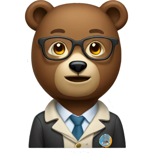 University professor Bear emoji