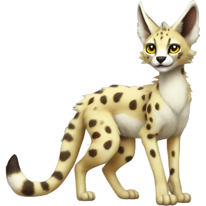 Sergal-Serval-Vernid full body emoji