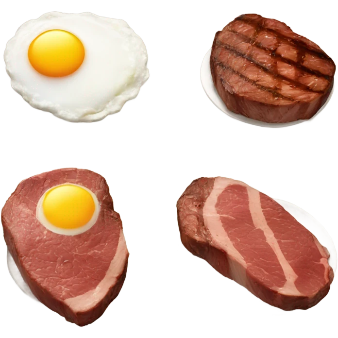 Steak and eggs emoji