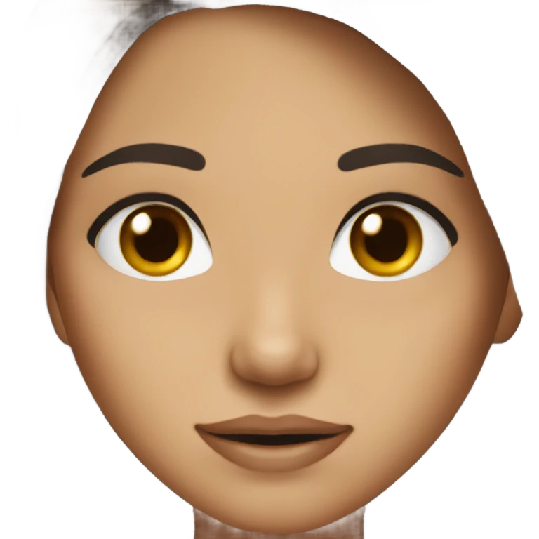 Brunette girl, dark brown eyes emoji