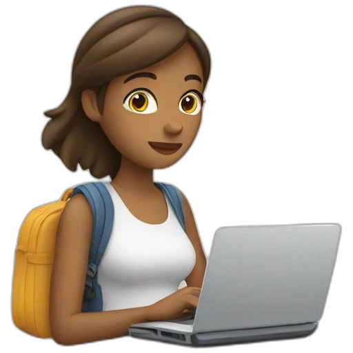 Une femme en train de voyage emoji