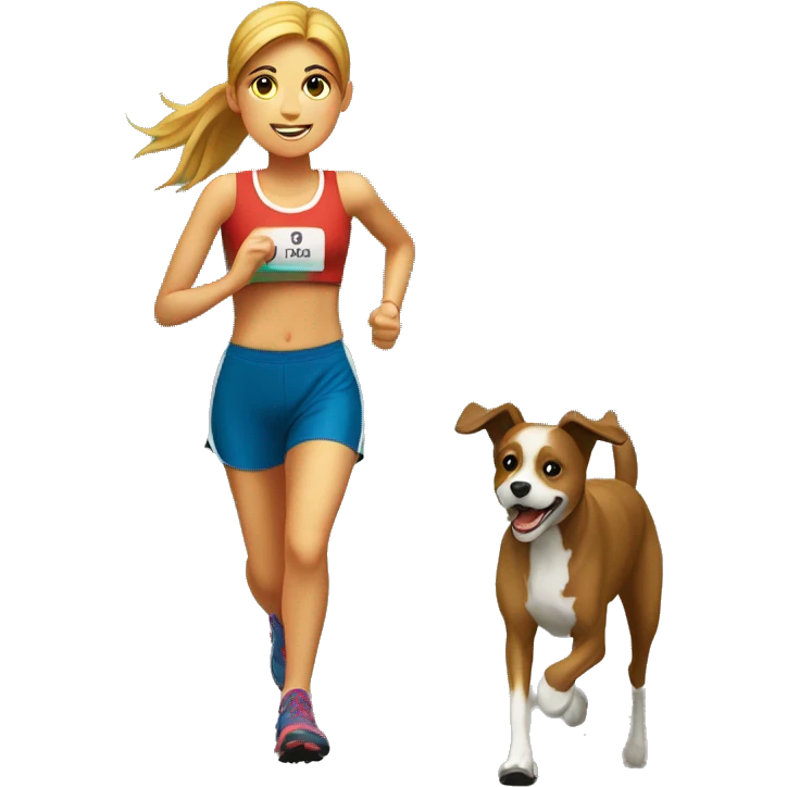 Canicross-activity-girl-runner-and-dog emoji