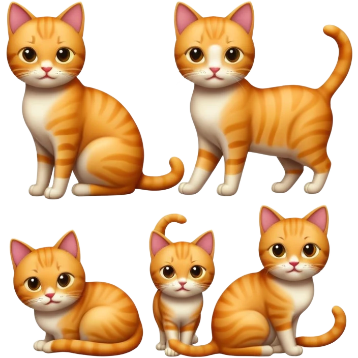 make 10 emoji with sexy cat style emoji