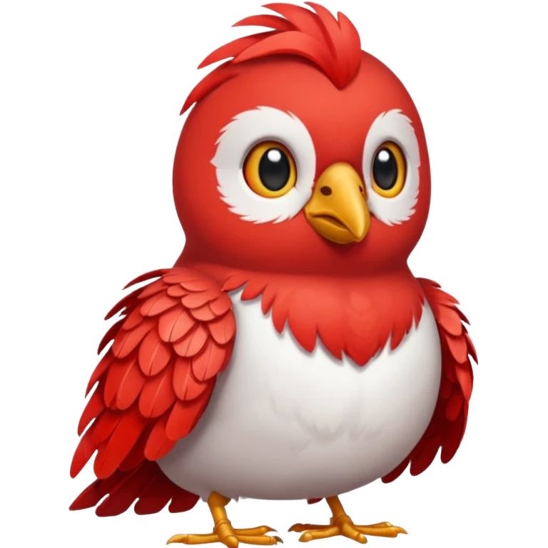 bird in red front view  emoji