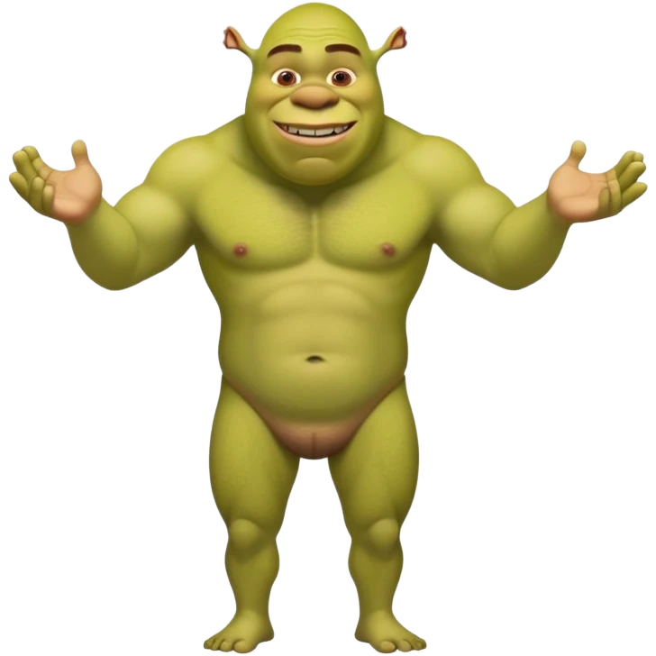 naked shrek with big penis emoji
