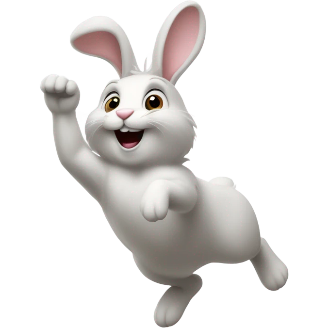 A bunny that’s hopping emoji