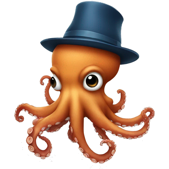 octopus wearing hat emoji