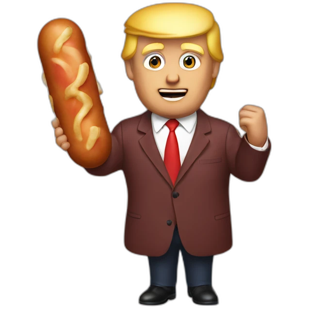 trump-holding-his-sausage emoji