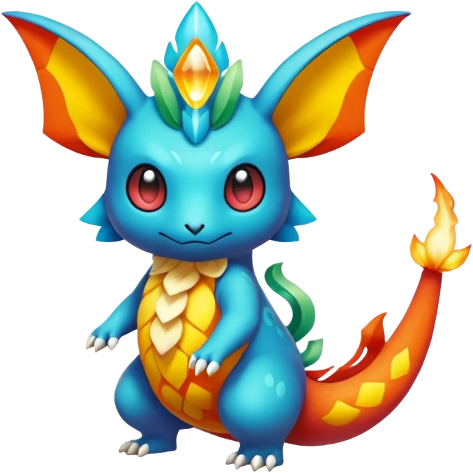 Elemental magical colorful exotic Pokémon-Fakémon-creature emoji