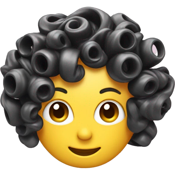 a plastic curler for hair on desk emoji