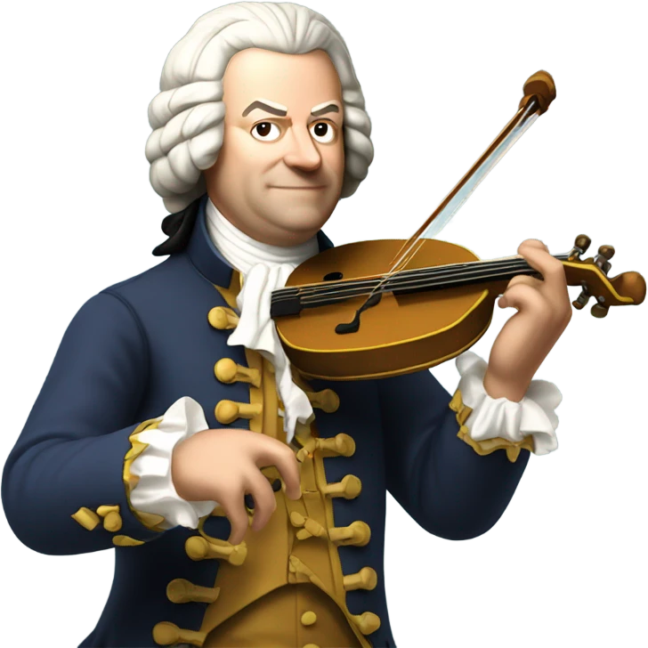 Johann Bach pointing banjo emoji