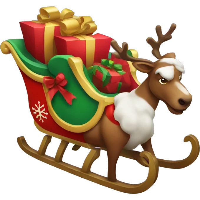 Santa sleigh emoji