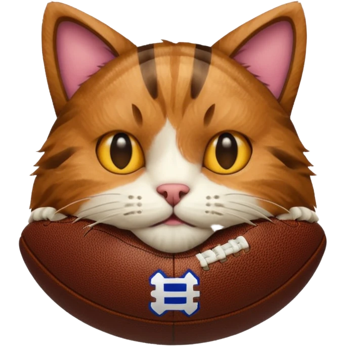 cat as a football  emoji