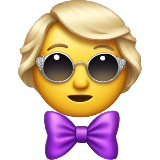 Disco with bow emoji
