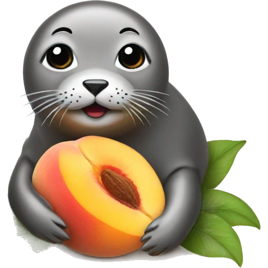 seal with peaches emoji