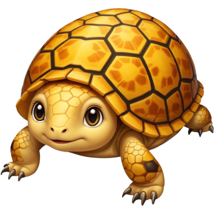 A young very small yellow tortoise emoji