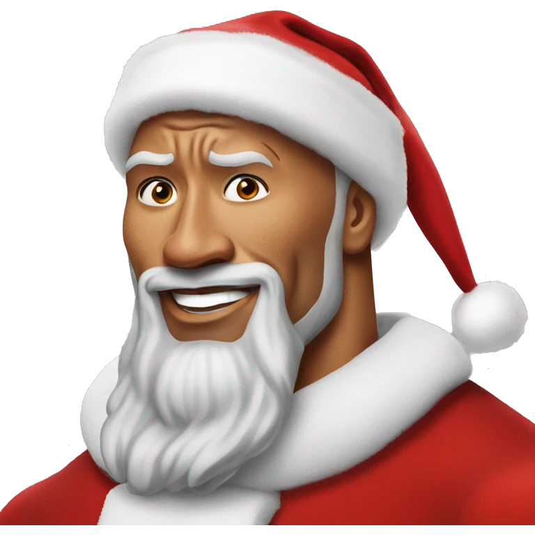 Dwayne Johnson as santa claus emoji
