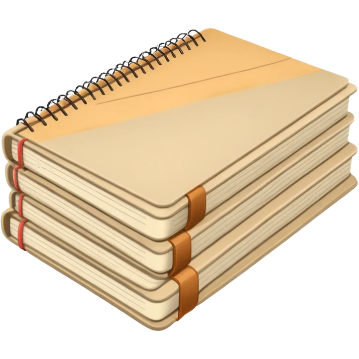 Beige notebooks emoji