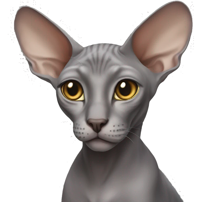 The grey sphinx cat emoji