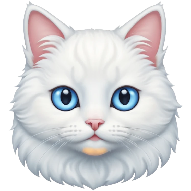 Cute white Cat  emoji