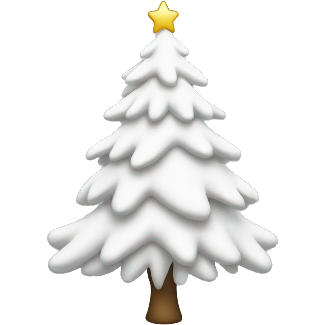 christmas white tree emoji