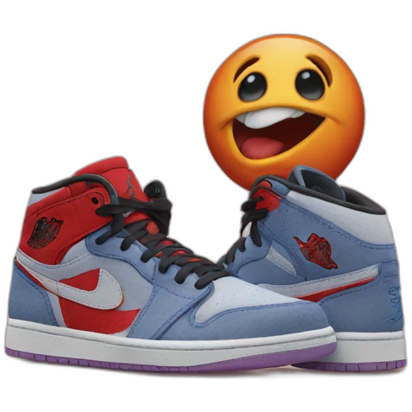 Stitch with jordans emoji