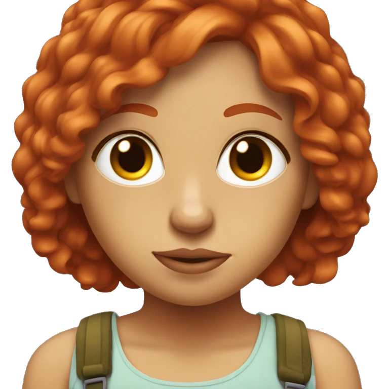 red haired médium skinned resting girl emoji