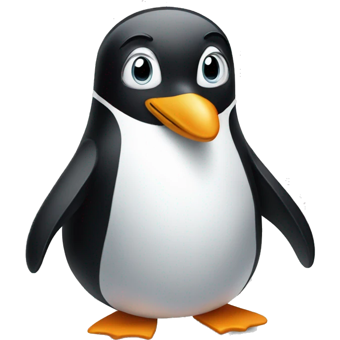Classy penguin emoji